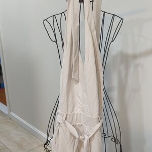 Net Free People Cream Maxi Halter Dress